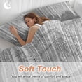 thumbnail image 4 of 3 Piece Grey Oil Painting Duvet Cover Set Twin Size, Microfiber Comforter/Quilt Cover with Corner Ties and 2 Pillowcases, Contemporary Abstract Art All Season Soft Bedding with Zipper Closure, 4 of 8