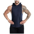 thumbnail image 4 of Bcfgryg Mens Loose Sleeveless Gym Wear Hooded Basketball Vest Vest for Men, 4 of 5