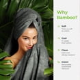 thumbnail image 4 of Cariloha Organic Bamboo and Turkish Cotton Towel Set - Highly Absorbent and Odor-Resistant - 600 GSM - Set of 3 - Onyx, 4 of 7