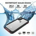 thumbnail image 2 of BELTRON aquaLife iPhone X Waterproof, Shock & Drop Proof, Dirt Proof, Heavy Duty Underwater Diving Swimming Case IP68 Rated MIL-STD-810G Certified Features: 360 Watertight Sealed Design Black/Red, 2 of 9