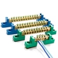 thumbnail image 2 of 5 Pcs Grounding and neutral connection copper bus bars (sizes 4/6/8/10/12), DIY copper screw terminals, and plastic housing bases., 2 of 5