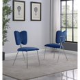 thumbnail image 2 of Round 45" x 45" 5pc Clear Glass Dinette Set with Navy Blue Chairs, 2 of 5