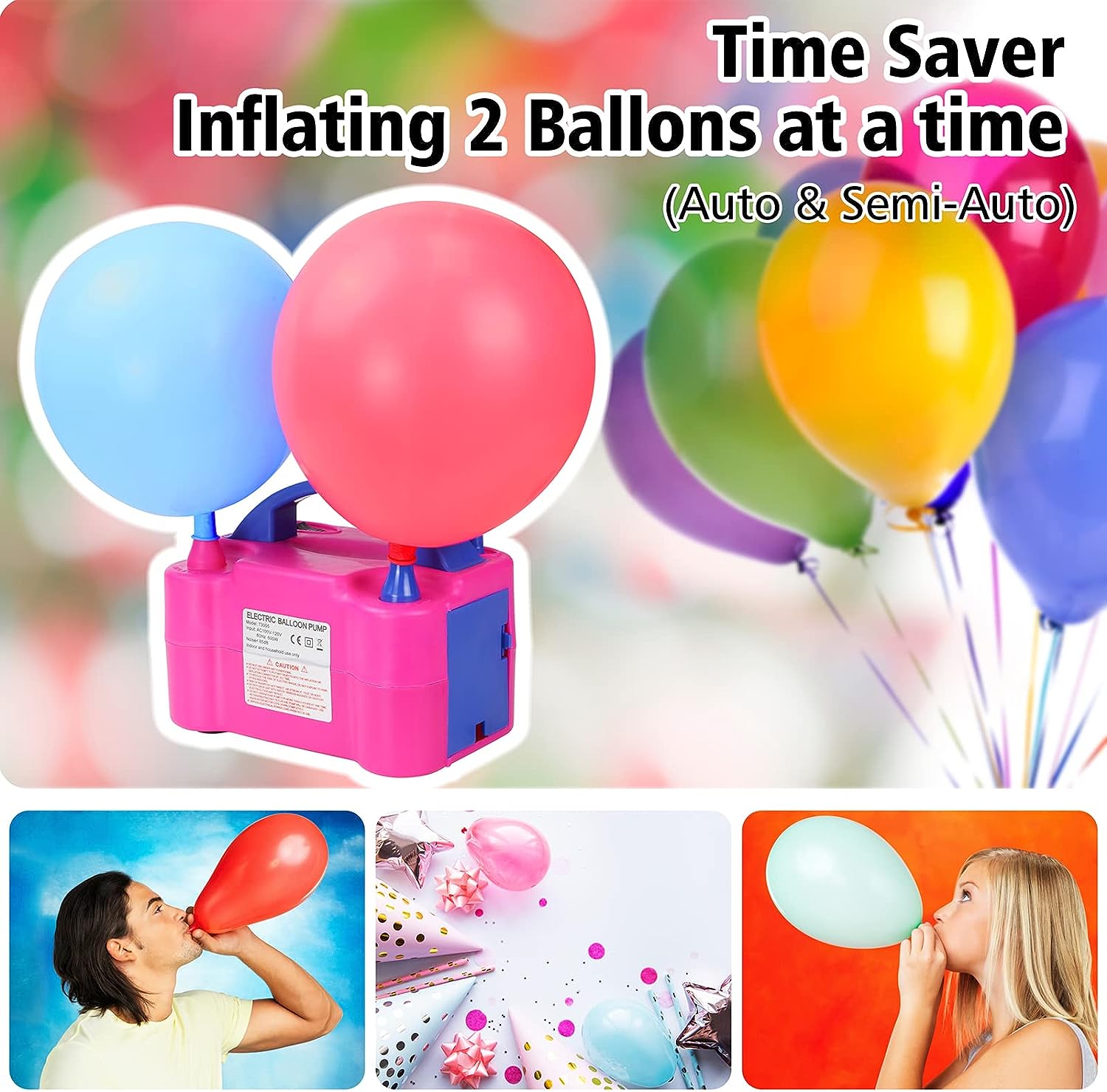 DIGITNOW Electric Balloon Pump 600W Dual Nozzle photo 2