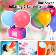 Electric Air Balloon Pump, Portable Dual Nozzle Electric Balloon Inflator for Party Wedding Decoration, 110V 600W Balloon Blower Pump Inflation