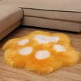 thumbnail image 3 of Cateissary Alfombra para dormitorio, pata de Animal, sala de estar, alfombra Irregular, almohadilla decorativa para puerta, alfombrilla lavable Decoración del hogar Amarillo blanco, 3 of 6