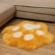 thumbnail image 4 of Bearachild Alfombra de dormitorio Animal de dibujos animados pata cabecera sala de estar alfombra de área Irregular almohadilla decorativa para puerta Decoración del hogar Amarillo blanco Bearachild HA071664-06, 4 of 6