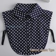 thumbnail image 5 of LoudSung False Collar Detachable Blouse Fake Collar Half Shirts Collar Polka Dots Designed Top Elegant for Women 2PCS, 5 of 9
