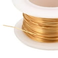 thumbnail image 2 of 1 Roll 32.8 Feet(10m) 0.3mm Round Copper Jewelry Wire Long-Lasting Plated with Spool Stringing Materials for DIY Bracelets Necklace Beading Jewelry Making and Crafts Golden 1roll, 2 of 2