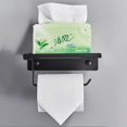 thumbnail image 2 of Permo Wall Mounted Toilet Paper Holder for Bathroom Aluminum Tissue Box Waterproof Space Storage Rack, 2 of 5