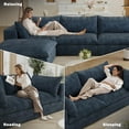 thumbnail image 3 of CKEASEAN 158" Corduroy Boneless Cloud Sectional Couch for Living Room, U Shape Flexible Modular Sectional Couches, No Assembly Required, Cozy Fluffy Sofa with Thick Cushion & 2 Movable Ottoman, 3 of 10