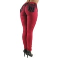 thumbnail image 5 of Fashion2Love Women Junior/Plus Size Colombian Design Butt Lift Push Up Mid Waist Skinny Jeans, 5 of 8