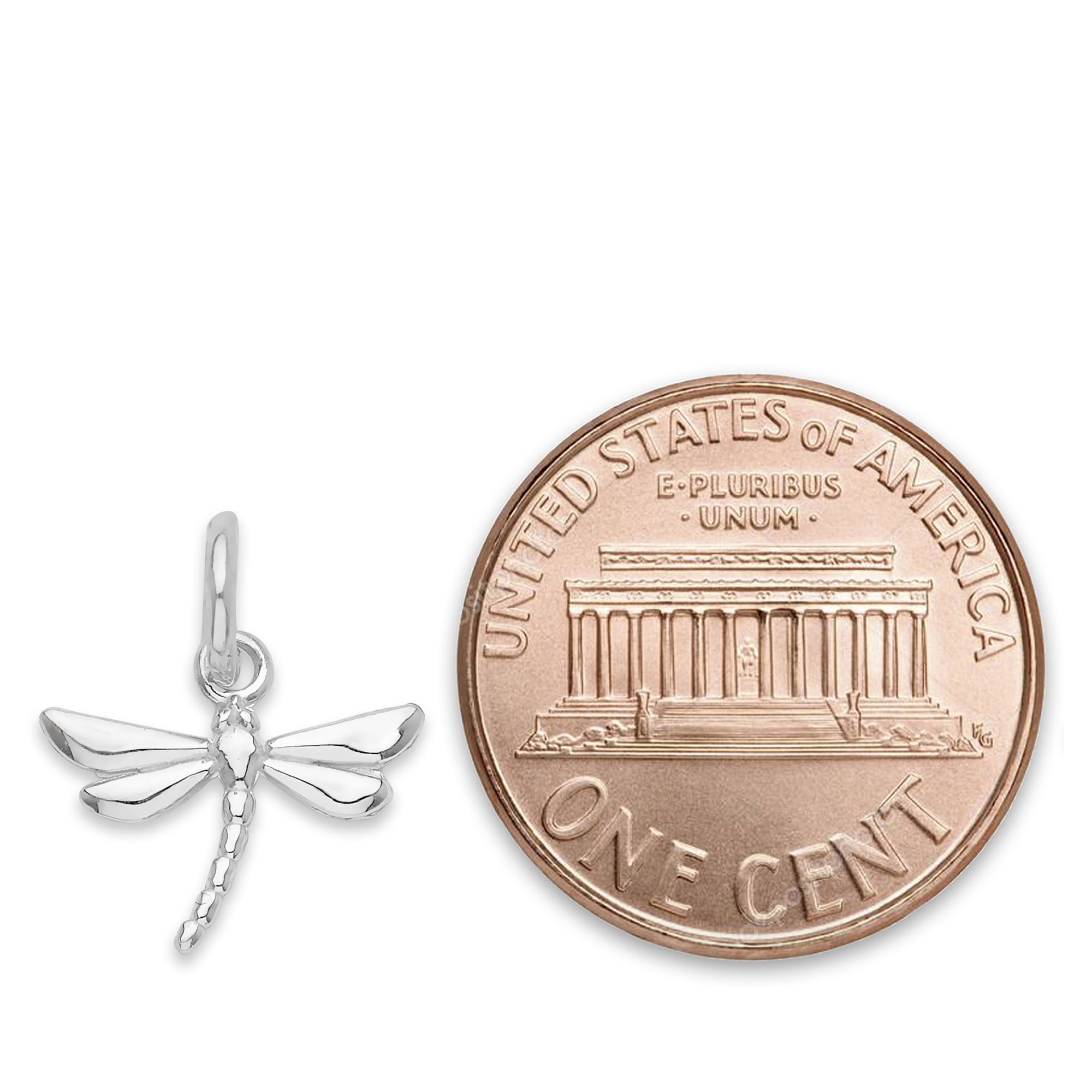 Golden Fire Dragonfly Bracelet Charm 925 Sterling Silver