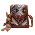 thumbnail image 3 of Bolso bandolera para mujer Yinane Con correa extraíble para el hombro para viajes de ocio y citas Negro, 3 of 8