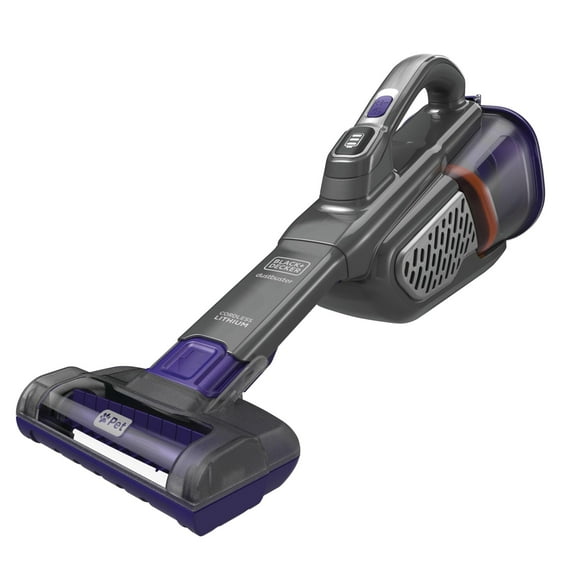 BLACK + DECKER Furbuster Aspiradora de Mano para Mascotas, sin Cable, AdvancedClean+, Gris (HHVK515JP07)