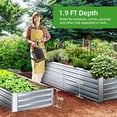 thumbnail image 4 of Metal Raised Garden Beds for Vegetables, 6x3x1.9 FT Heightened Extra-Large Reinforced Galvanized Steel Raised Boxes, Heavy Duty Outdoor Planter Box for Seedling Growing Flowers Herbs Succulent, 4 of 8