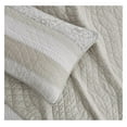 thumbnail image 6 of Robyn 3-Piece Neutral Taupe Gray White Floral Hibiscus Flower Patchwork Striped Quilt Set - Pre-Washed Cotton Coverlet - Lightweight Reversible Bedspread, King Size Hibiscus Striped Patchwork Taupe, 6 of 9