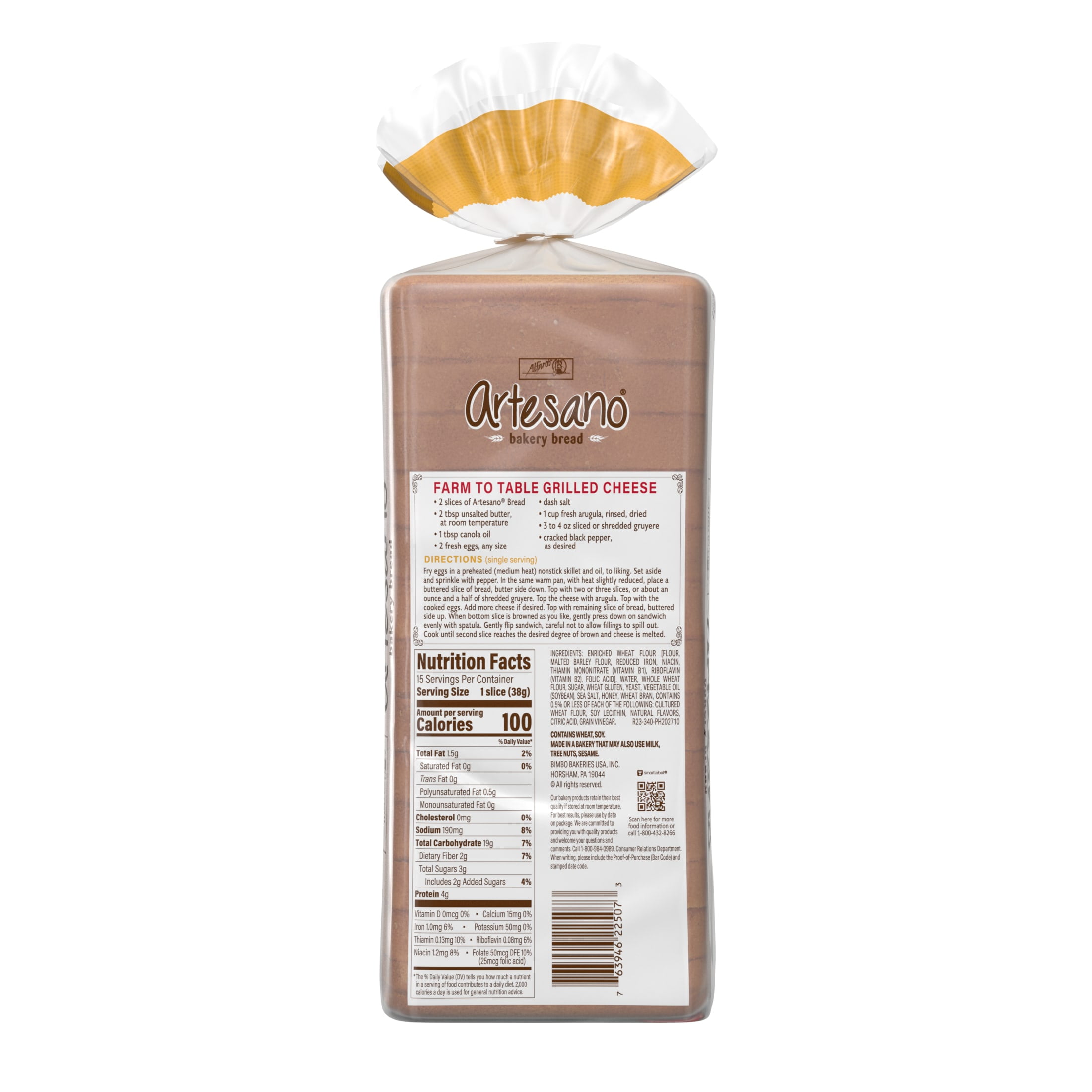 Alfaro's Artesano Golden Wheat Bakery Bread, 20 oz