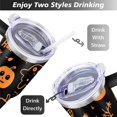 thumbnail image 5 of Halloween Coffee Tumble Happy Halloween Pumpkin Insulated Coffee Mug with Straw,Thermal with Lids for Hot and Cold Drinks for Daughter Son 40 oz Boo Tumbler, 5 of 7