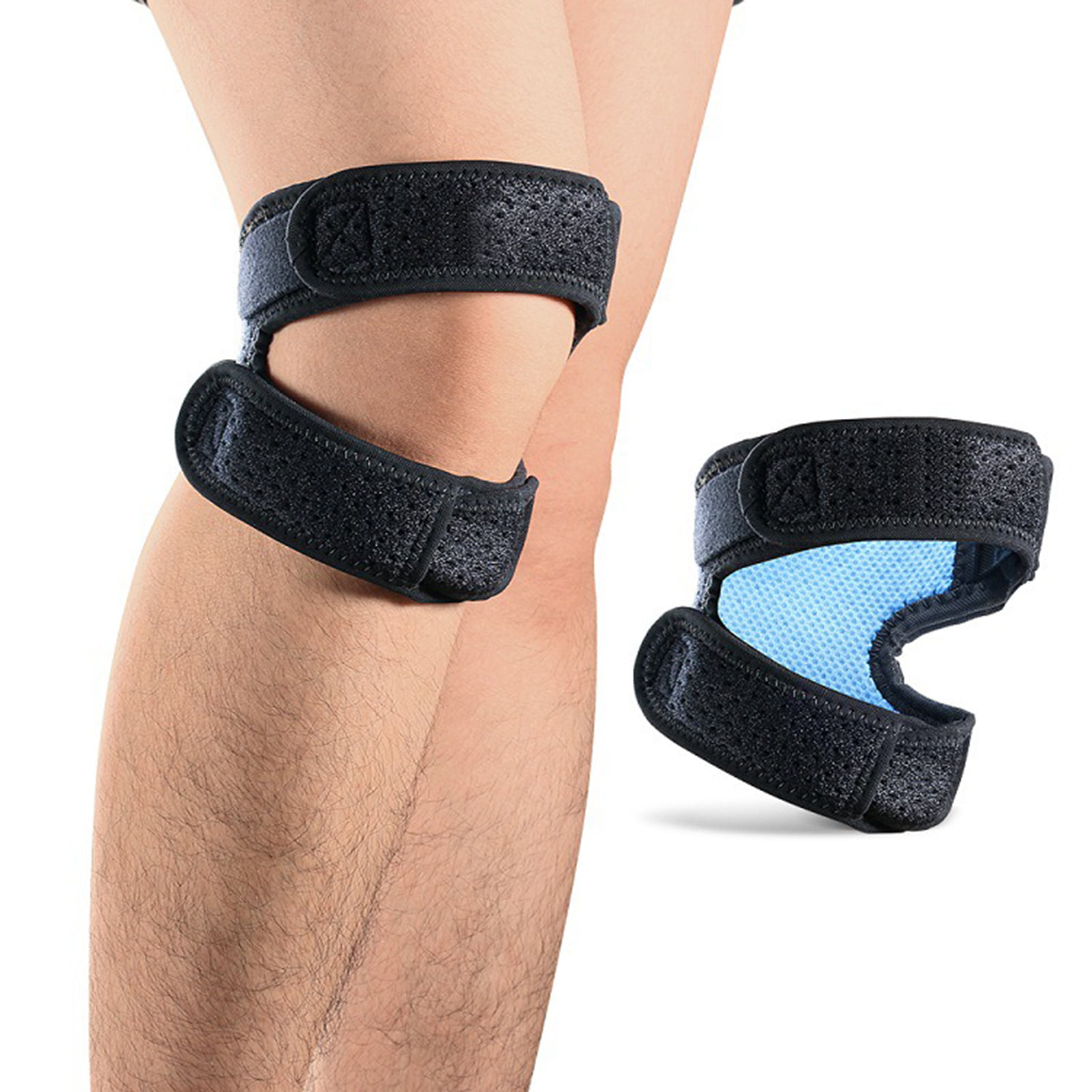 Running Injury Arthritis Single Meniscus Tear & Support Mumian Knee Compression Sleeve with Adjustable Strapping for Pain Relief Joint Pain 