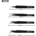 thumbnail image 3 of Precision Tweezers Set, CPDD ESD Anti-Static Stainless Steel Tweezers Kit Curved Tweezers for Craft, Jewelry, Electronics, Laboratory Work (10PCS), 3 of 8