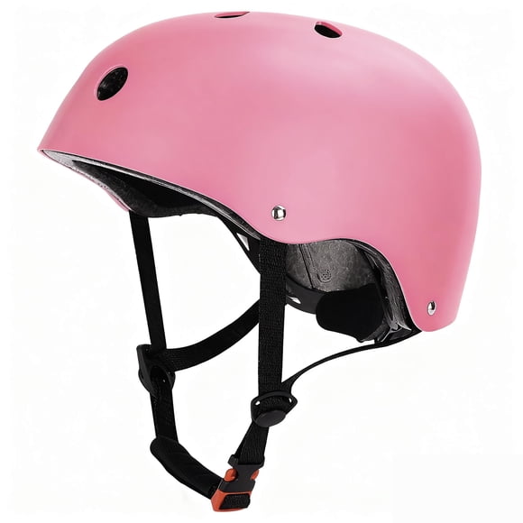 Casco para Bicicleta Infantil KOMOMOPLUS Ajustable Rosa para Edades 3-14