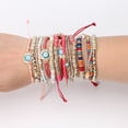 thumbnail image 4 of Twinfree Bohemian Stackable Bracelets Set, Multilayer Colorful Beads, 8 Piece, 7'', 4 of 7