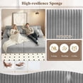 thumbnail image 6 of 71'' Oversized Double Chaise Lounges Indoor, Cloud Upholstered Boneless Couch Bed, Deep Seat, No Assembly Required, Modern Corduroy Sleeper Loveseat Chair for Living Room Bedroom Reading (Light Grey), 6 of 8
