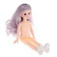 thumbnail image 4 of 20 muñecas articuladas 1/6 BJD, cuerpo de plástico desnudo, ojos 3D, pelo morado, juego DIY Cabello morado con flequillo Sunnimix BJD Doll Body Girl, 4 of 8