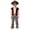 D_Black03, variant on Mnyotv Sequins Clothing 4Pcs Set Boys Performance Dance Clohtes Halloween Outfits for Kids Size 6-8 Years