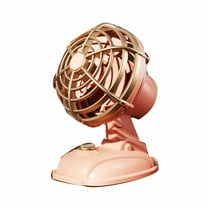 HIBIBUD Personal Mini Desk Fan Rechargeable Table Fan, 90° Rotate Small Table Fan, Pink Fan, Retro Nostalgic Desktop Mini Charging Small Fan for Home Office Bedroom