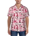thumbnail image 5 of KLL Men's Hawaiian Shirt Short Sleeve Button Down Beach Shirts-Garden Gnomes, 5 of 6