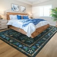 thumbnail image 3 of Ultrug Vintage Rugs Floral Printed Area Rug Soft Carpet for Living Room Bedroom Home Decor,4'x6',Black, 3 of 7
