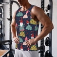 thumbnail image 5 of Rateoe Gnome With Mushroom Pattern Sleeveless Gym Shirt Muscle Tee Breathable Workout Shirt Slim-Fit Tank Quick Dry Fit Muscle Tank Top Bodybuilding Sleeveless T Shirt-4X-Large, 5 of 7