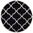 thumbnail image 4 of SAFAVIEH Chatham Franklin Geometric Quatrefoil Wool Area Rug, Black/Ivory, 3' x 5', 4 of 10