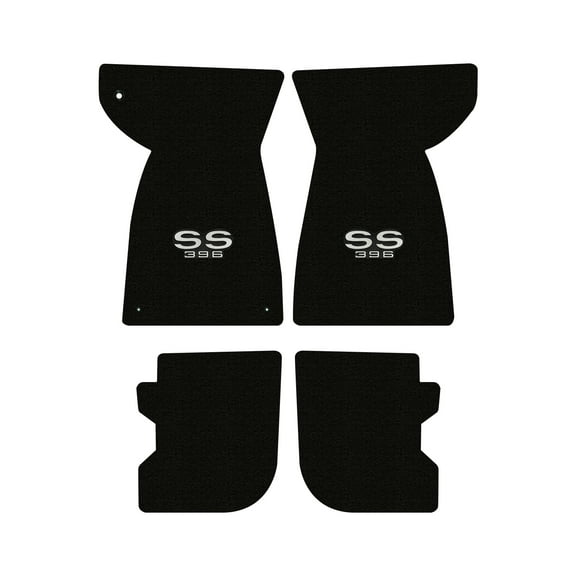 Lloyd Mats LogoMat Custom-Fit 4PC Carpet Floor Mats for 1969-1971 Chevrolet Impala 4-Door, Black