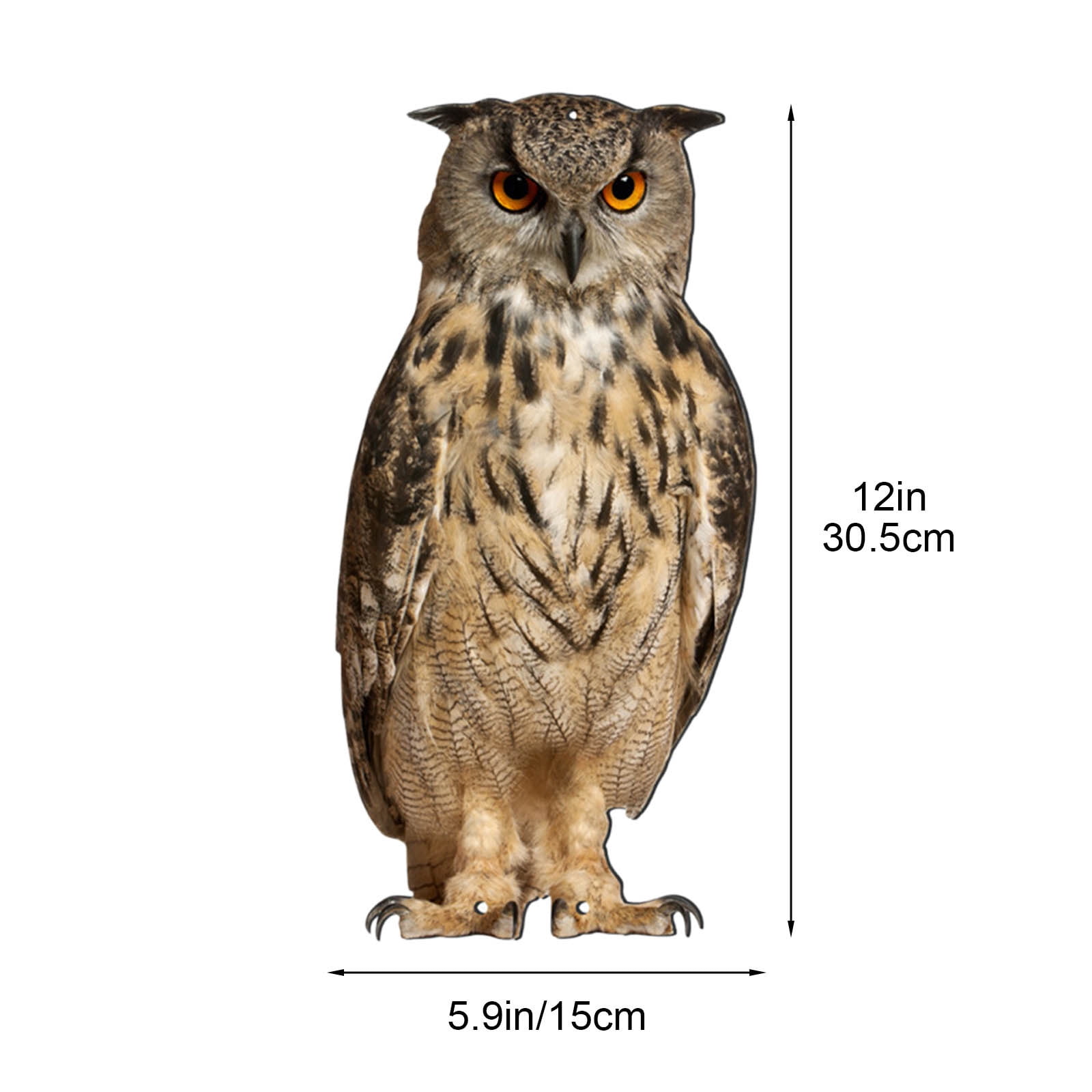 Fake Owl Owl Decoys to Scare Birds Away 12 Inch Black Bird Owls to Keep Birds Away Bird Deterrents for Outside