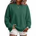 thumbnail image 5 of Fall Sweatshirts for Women Casual Crewneck Long Sleeve Cute tops Oversized Pullover Solid Color Loose Fashion Sweatshirts, 5 of 6