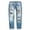 Blue, variant on Vedolay Casual Pants Women 2023 Women Mid Waisted Denim Jeans Stretch Button Straight Pants Grey,L