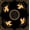 Black and Gold Chinoiserie Bird, variant on Yellow Summer Lemon Mahjong Mat 31.5 x 31.5in, Non-Slip Quiet for American Mahjong Game Night