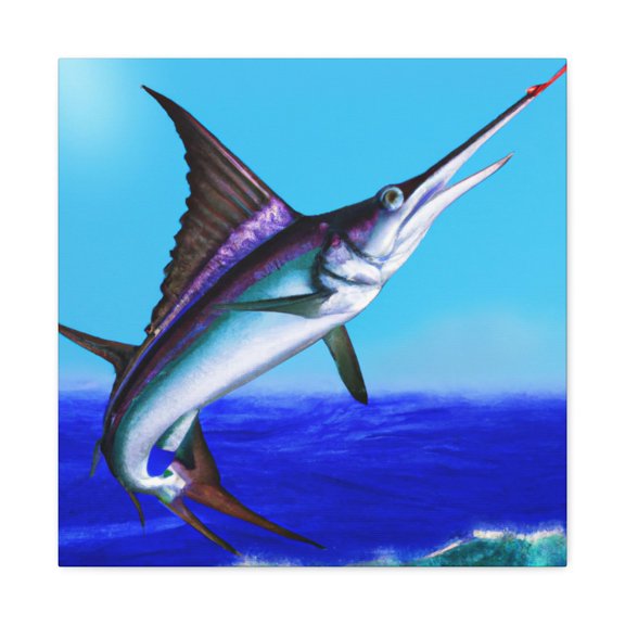 Fighting with Swordfish - Canvas