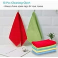 thumbnail image 3 of SUGARDAY 10 Pack Microfiber Cleaning Cloths Reusable Rags for Glass Kitchen Cleaning Washable Dish Cloth, 3 of 7
