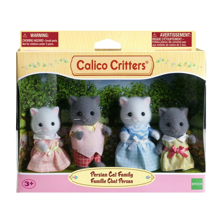Calico Critters Persian Cat Family Set of 4 Collectible Doll Figures