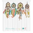 thumbnail image 2 of Ambesonne Prehistoric Shower Curtain, Boho Dreamcatchers, 69"Wx84"L, Multicolor, 2 of 4
