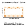 thumbnail image 2 of 2PC Sunflower Retro License Plate Prame Aluminum Rust-Proof Auto Parts License Plate Decorative Screws Fit Standard 2 Holes 1 U.S. License Plate, 12.2x 6.3 Inch, 2 of 7