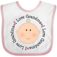 thumbnail image 3 of Inktastic I Love Grandma Baby Shower Boys or Girls Baby Bib, 3 of 4