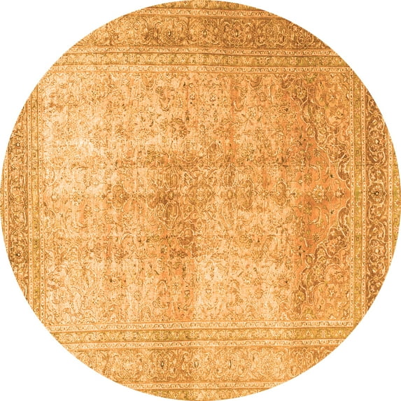 Ahgly Company Indoor Round Persian Orange Traditional Area Rugs, 7' Round