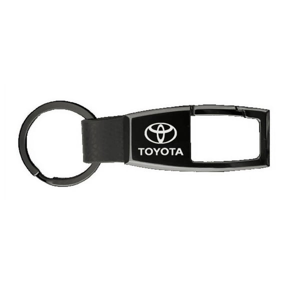 Au-TOMOTIVE GOLD Key Chain Fob Toyota Logo - Premium Black Pearl Carabiner