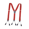 thumbnail image 4 of KLKCMS Bretelles pour Hommes Réglables 6 Clips Cadeau Élastique pour Jeans Danse Tenue Formelle Rouge, 4 of 9