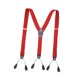thumbnail image 4 of Tirantes ajustables para hombre, 6 clips, elásticos, para jeans, baile, ropa formal. Rojo, 4 of 9