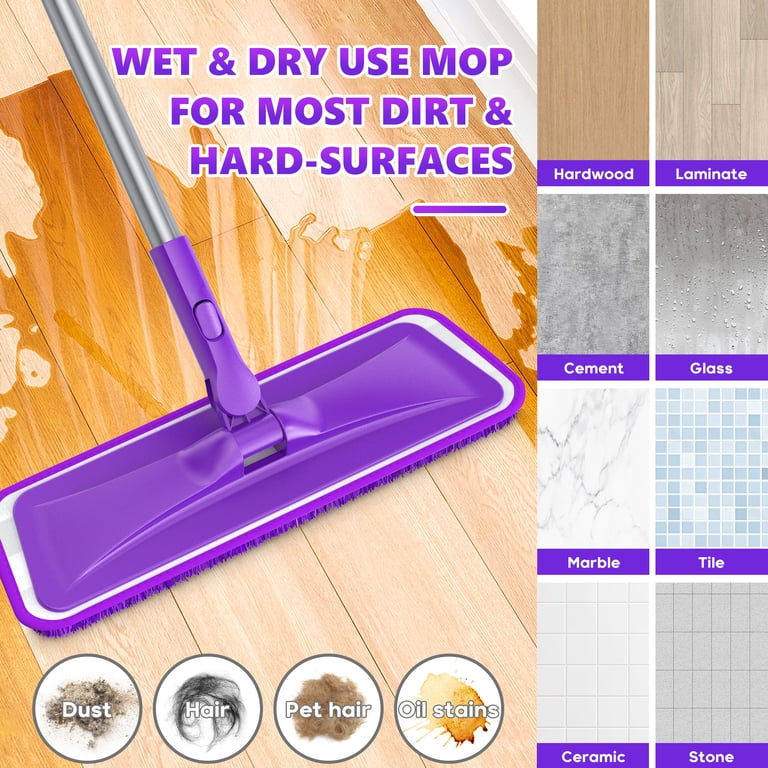 MYSPRI Microfiber Wet Flat Mops for Floors photo 4